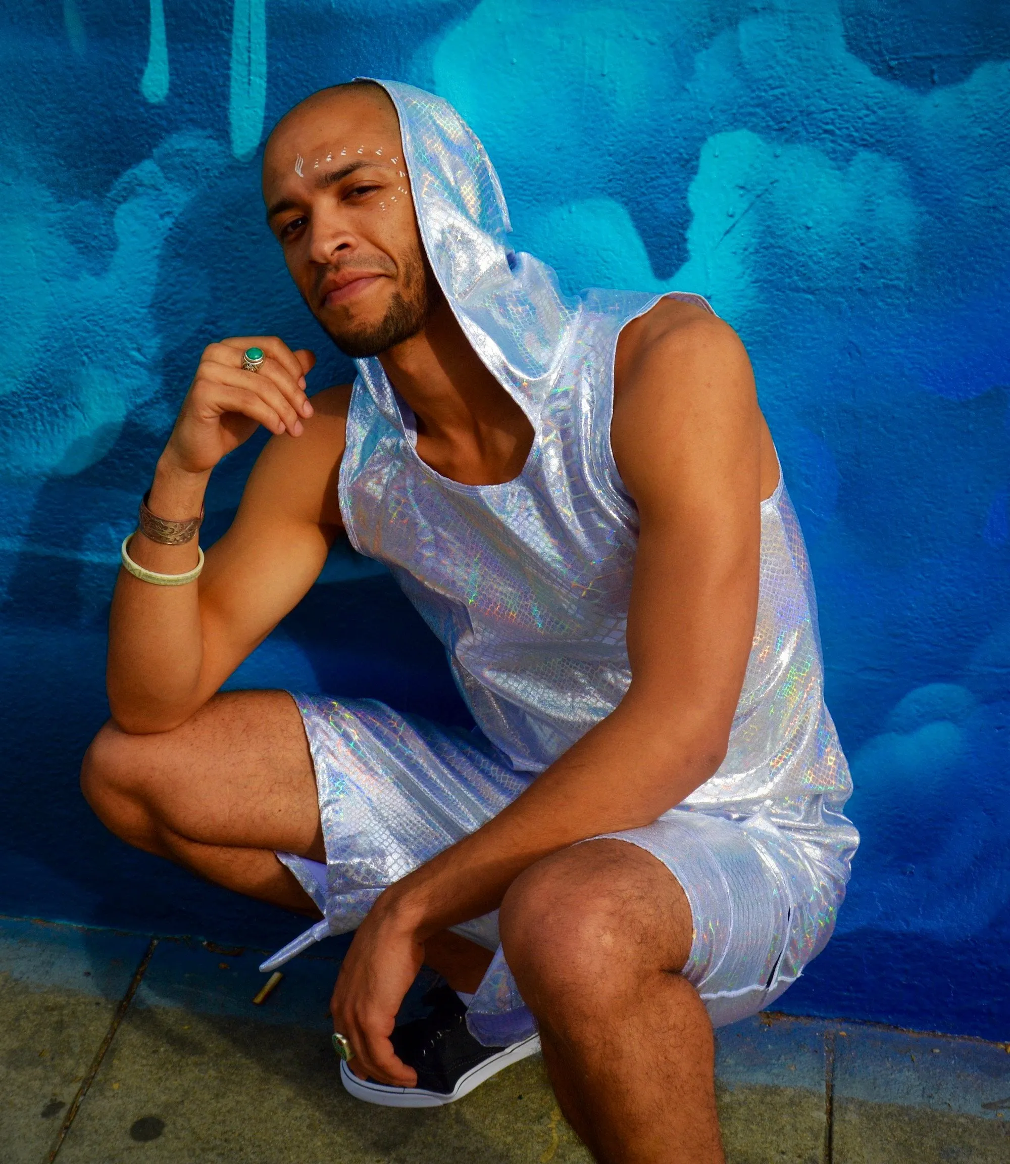 Men's Cosmic Holographic Cargo Shorts (More colors and patterns!)