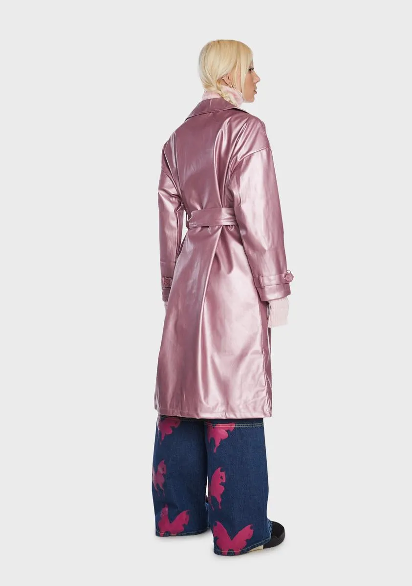 Metallic Trench Coat