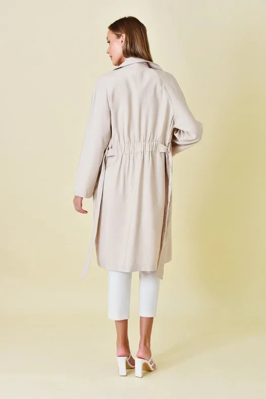 Minimalist Trendy Dressy Trench Coat with BELT