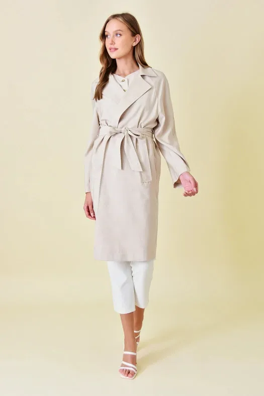 Minimalist Trendy Dressy Trench Coat with BELT