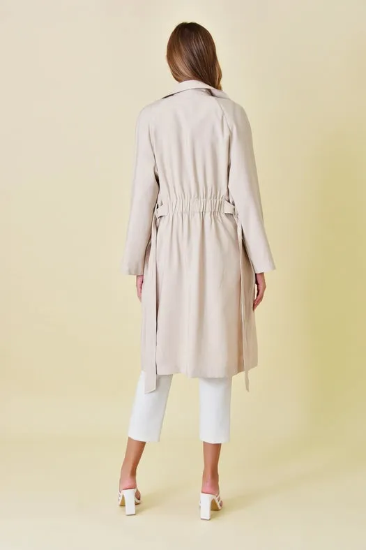 Minimalist Trendy Dressy Trench Coat with BELT