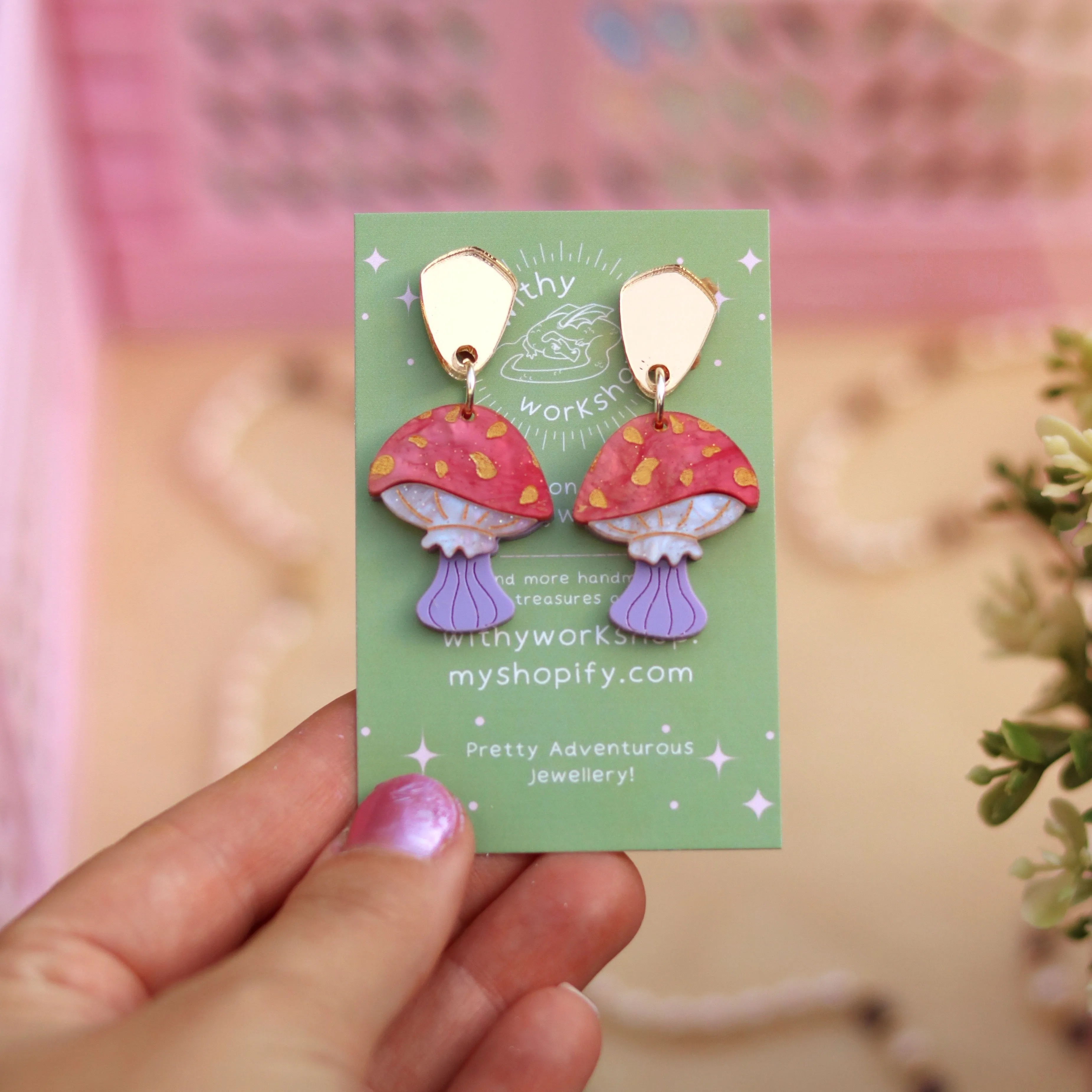 Mushroom Earrings