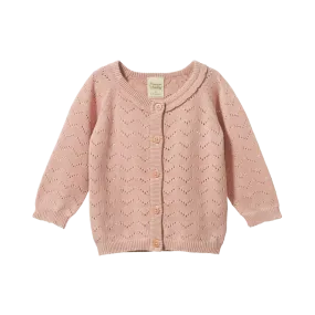 Nature Baby - Piper Cardigan - Rose Bud Pointelle