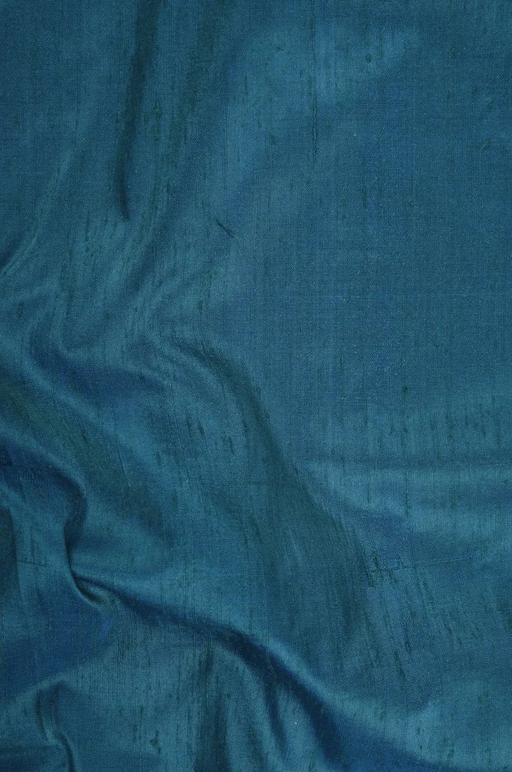 Ocean Depths Dupioni Silk Fabric