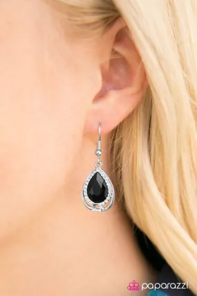 Open Door Jewelry - Anything Is POSH-ible! - Black Earring - Paparazzi Accessories