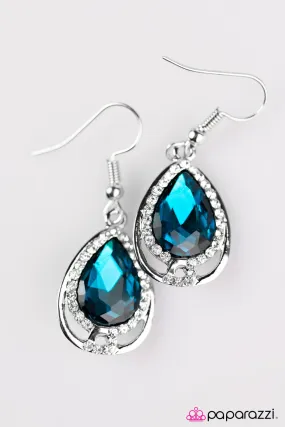 Open Door Jewelry - Anything Is POSH-ible! - Blue Earrings - Paparazzi Accessories