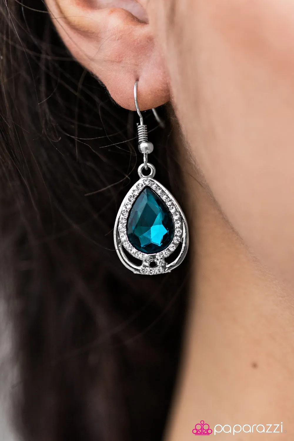 Open Door Jewelry - Anything Is POSH-ible! - Blue Earrings - Paparazzi Accessories