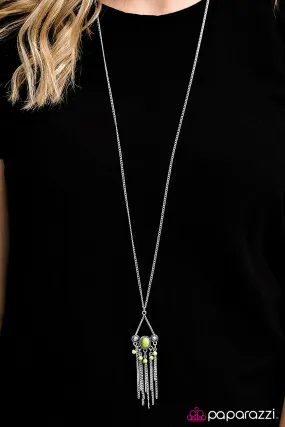 Open Door Jewelry - Be A Little Wild - Green Necklace - Paparazzi Accessories