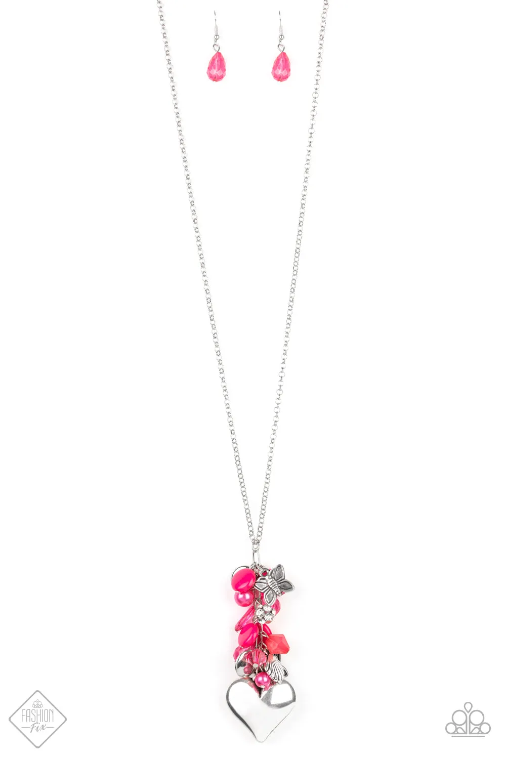 Open Door Jewelry - Beach Buzz - Pink Necklace - Paparazzi Accessories