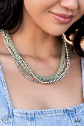 Open Door Jewelry - Boardwalk Babe - Green Necklace - Paparazzi Accessories