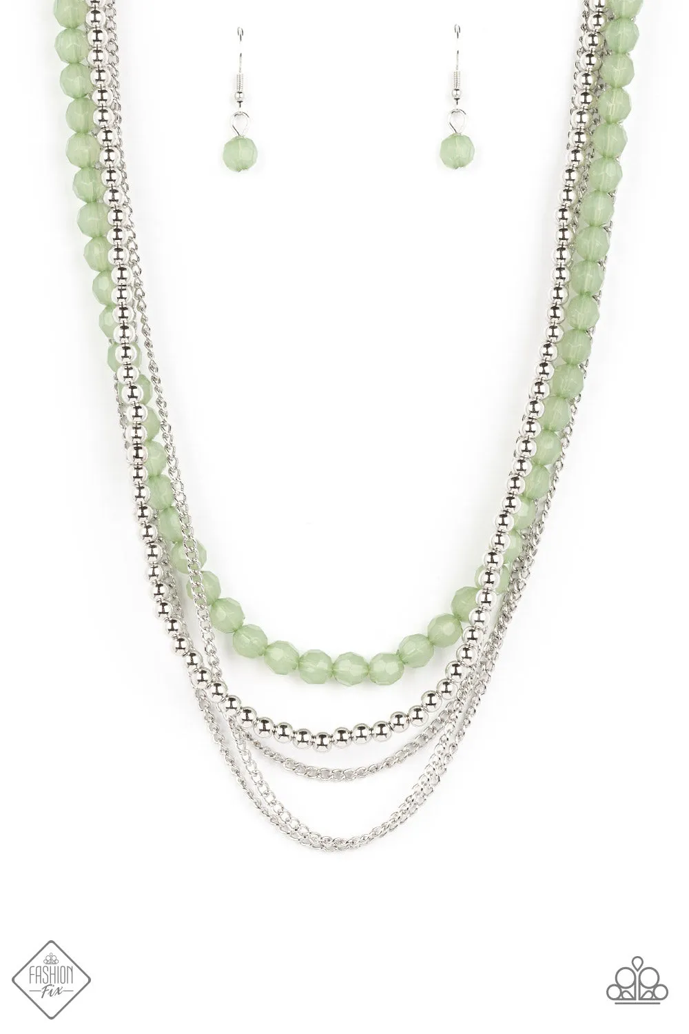 Open Door Jewelry - Boardwalk Babe - Green Necklace - Paparazzi Accessories