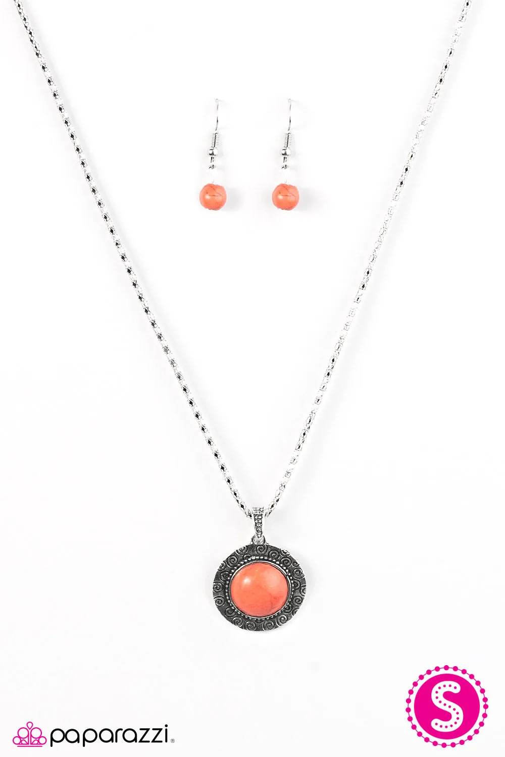 Open Door Jewelry - Born To Roam - Orange Necklace - Paparazzi Accessories