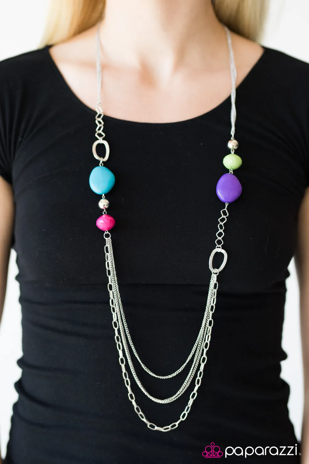 Open Door Jewelry - Caribbean Rainbow - Multi Necklace - Paparazzi Accessories