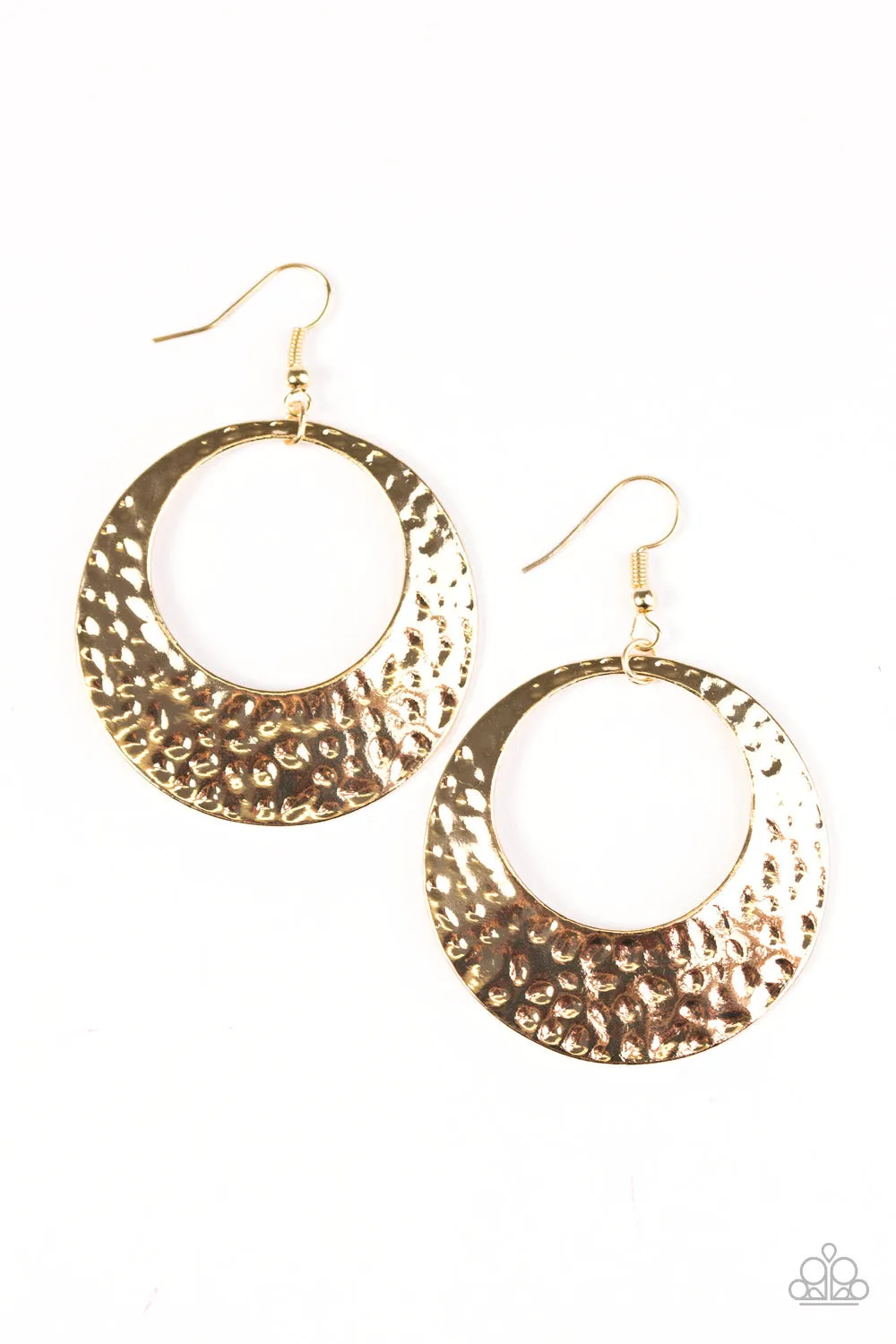 Open Door Jewelry - Casual Shimmer - Gold Earrings - Paparazzi Accessories