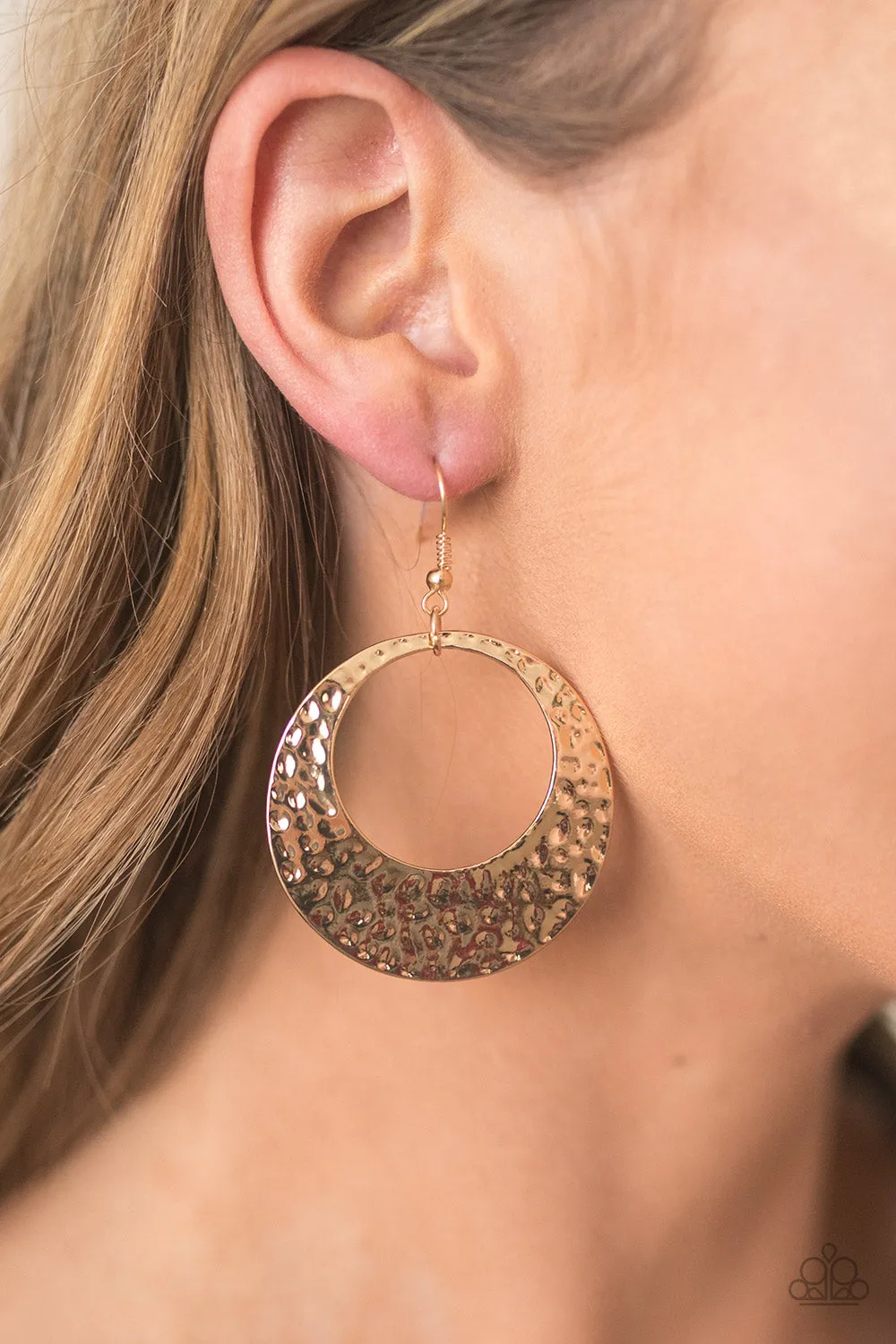 Open Door Jewelry - Casual Shimmer - Gold Earrings - Paparazzi Accessories