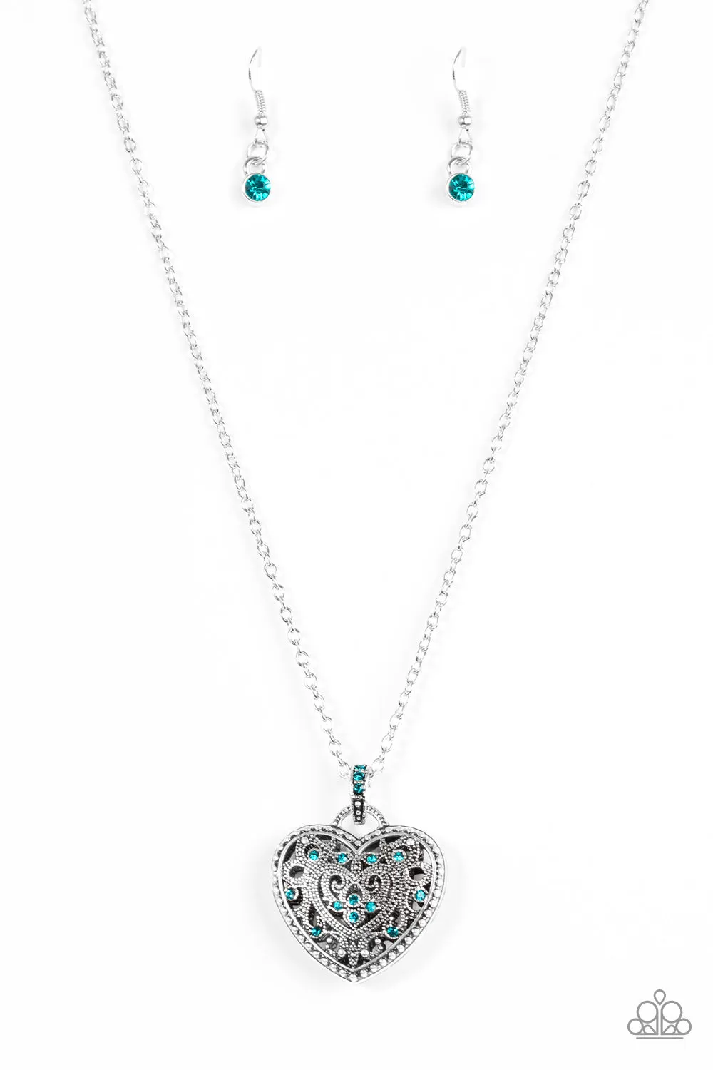 Open Door Jewelry - Charmingly Casanova - Blue Necklace - Paparazzi Accessories