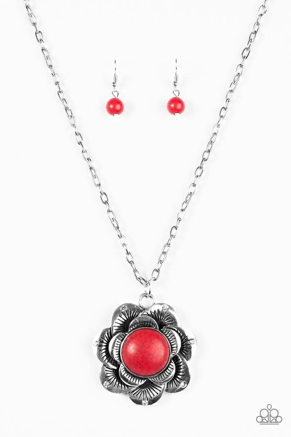 Open Door Jewelry - Country Retro - Red Necklace - Paparazzi Accessories