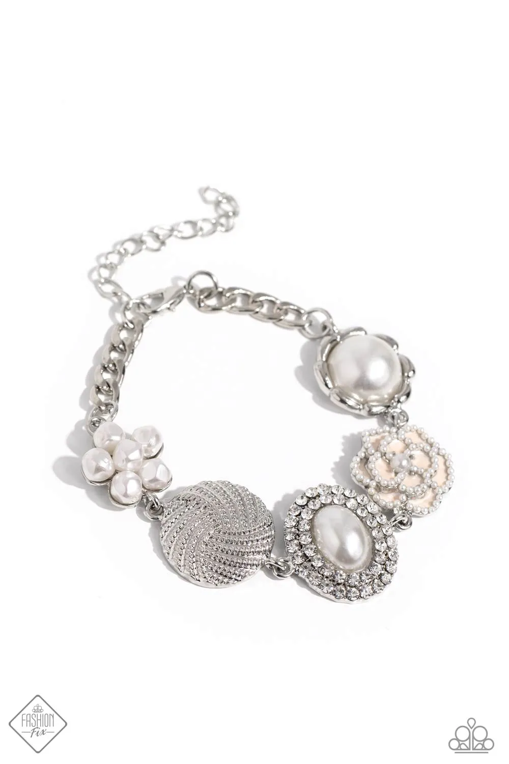 Open Door Jewelry - Cultivated Charm - White Bracelet - Paparazzi Accessories