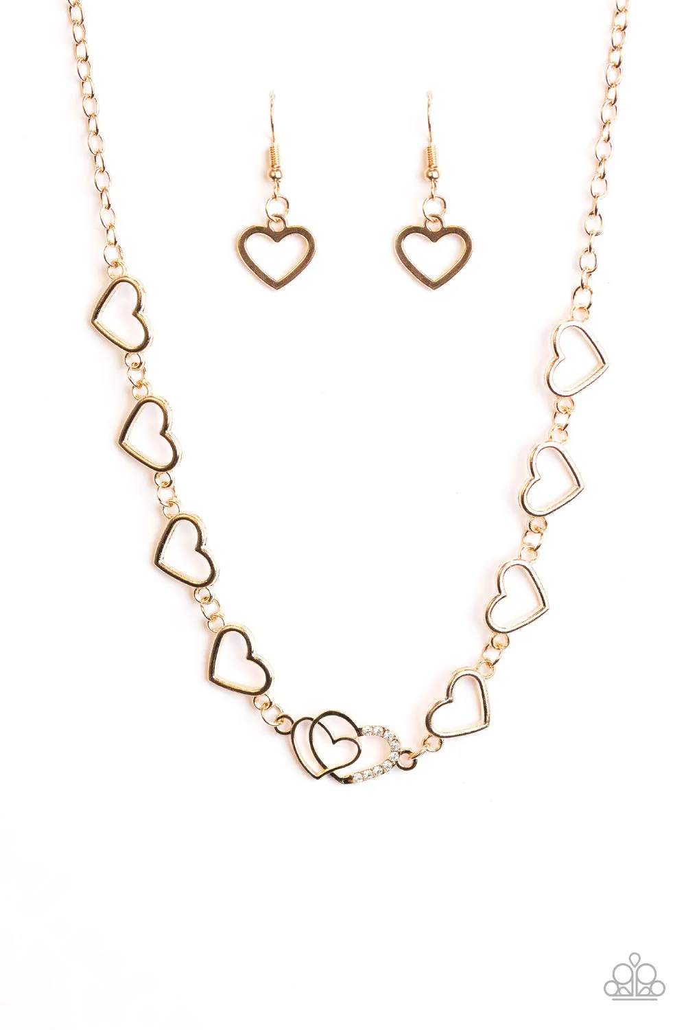 Open Door Jewelry - Dear Heart - Gold Necklace - Paparazzi Accessories