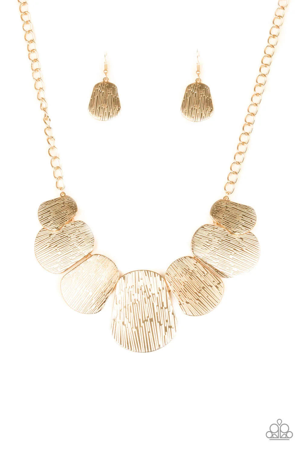 Paparazzi Accessories  - CAVE The Day #L135 - Gold Necklace