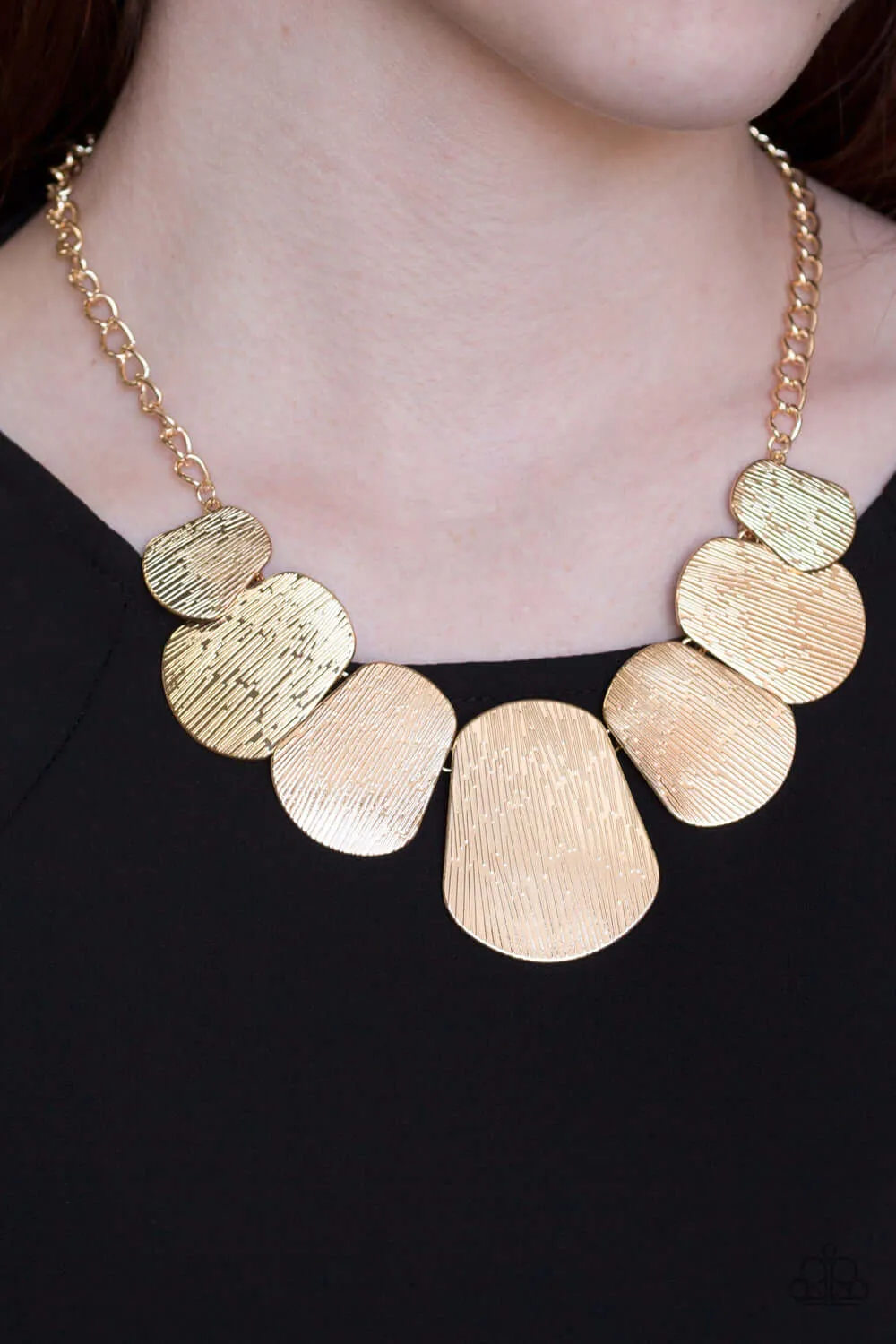 Paparazzi Accessories  - CAVE The Day #L135 - Gold Necklace