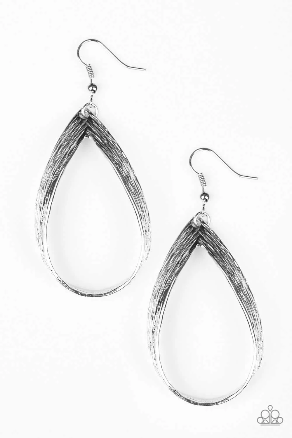 Paparazzi Accessories  - Come Reign Or Shine #E331 Peg - Silver Earrings