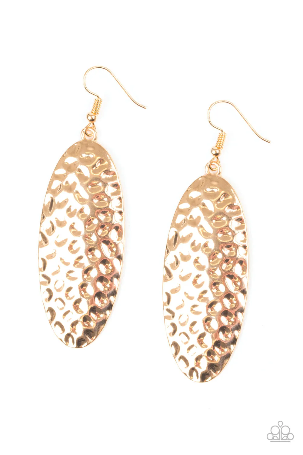 Paparazzi Accessories  - Radiantly Radiant #E27 Bin - Gold Earring