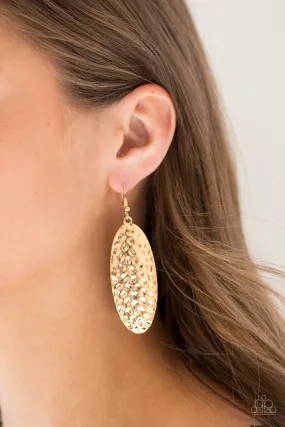 Paparazzi Accessories  - Radiantly Radiant #E27 Bin - Gold Earring