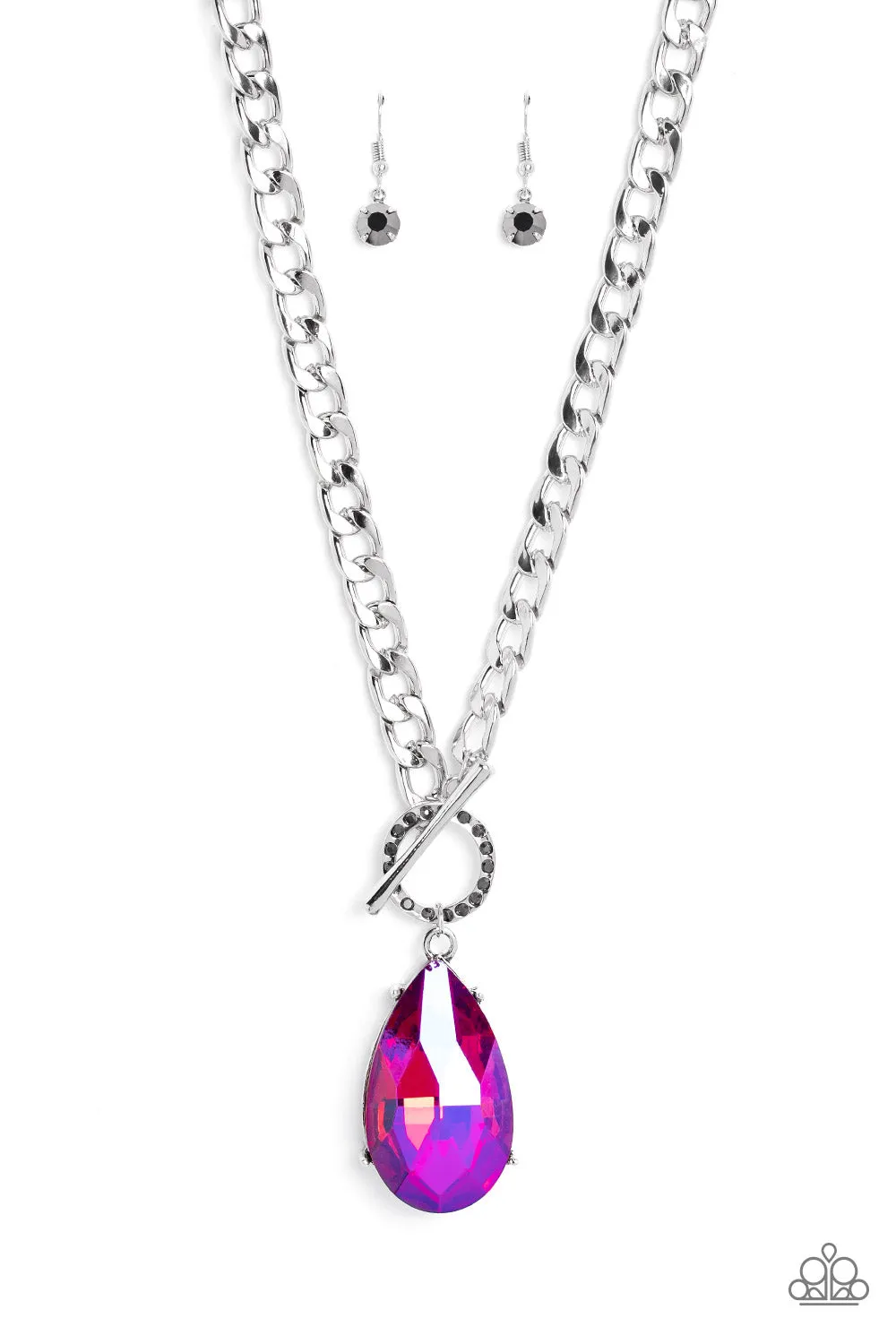 Paparazzi Edgy Exaggeration Necklace Pink