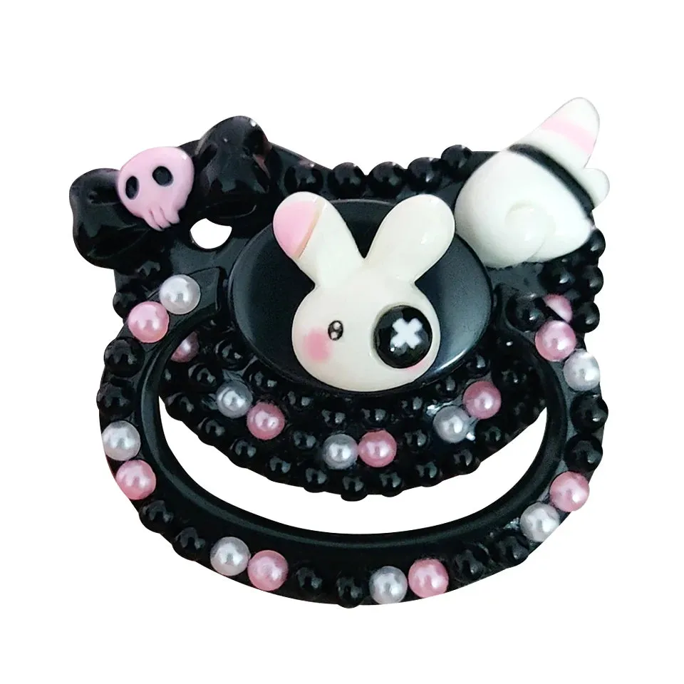 Pastel Goth Bunny Deco Pacifier