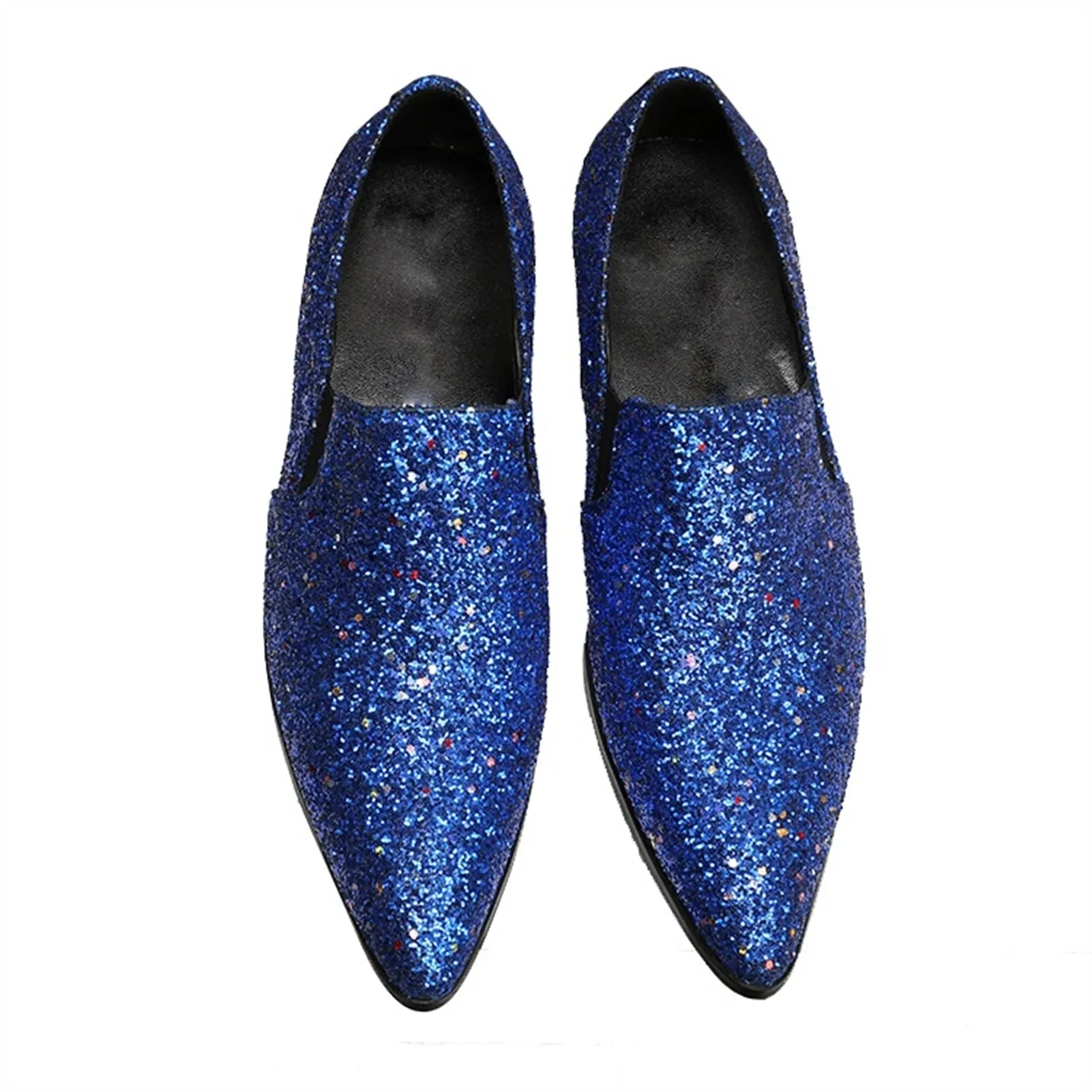 Pointed Bling Low Top Slip on Men Oxford Shoes