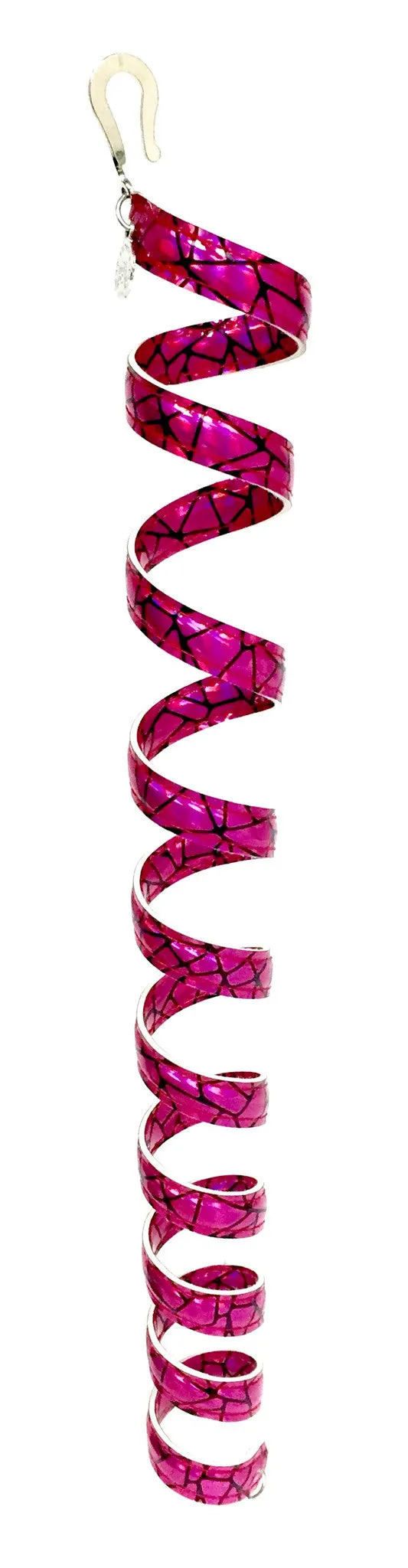 Ponytail Wrap Hot Pink Holographic Leather - 12" Ponytail Holder