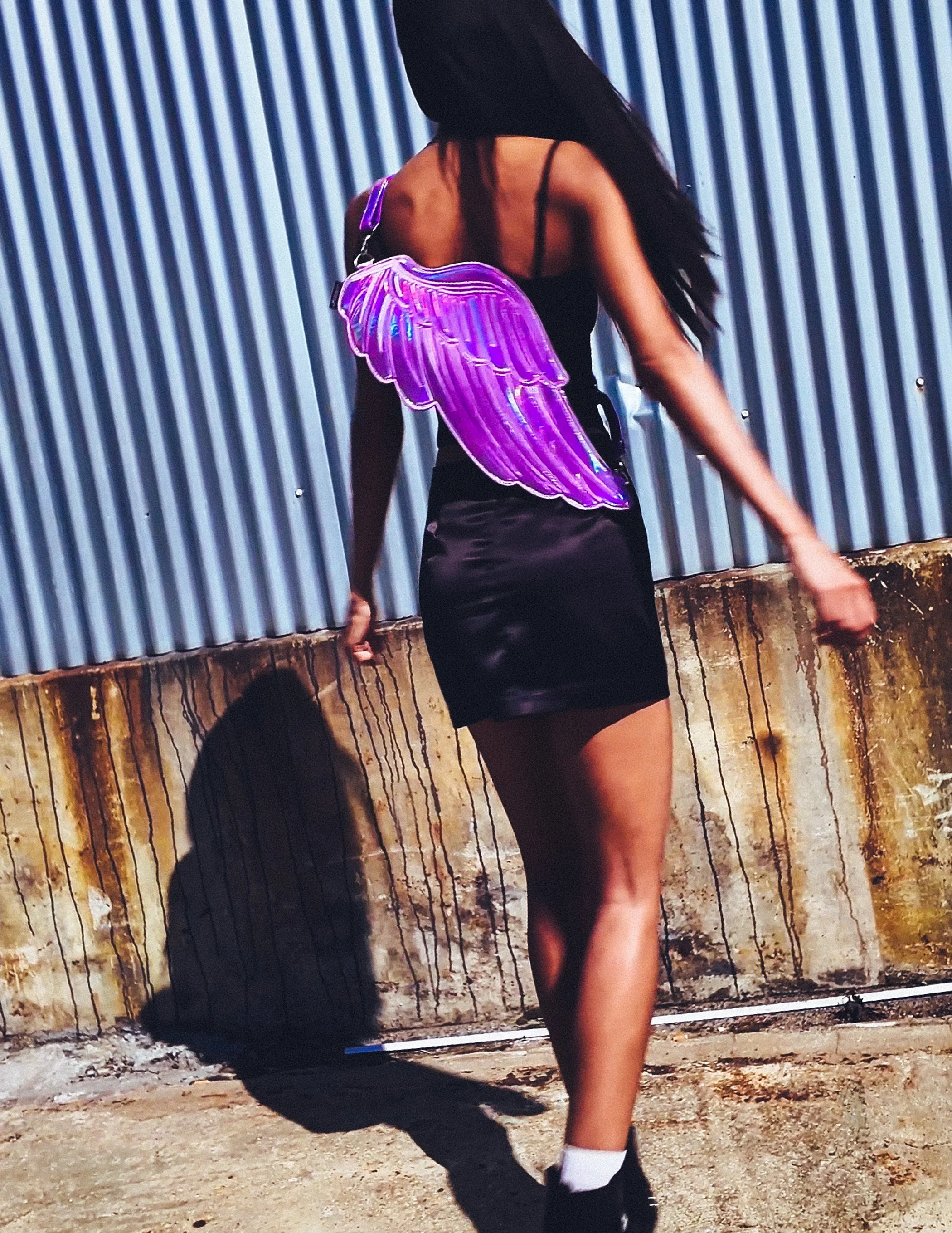 Quiver / Clutch Bag | WINGS | Laser Purple