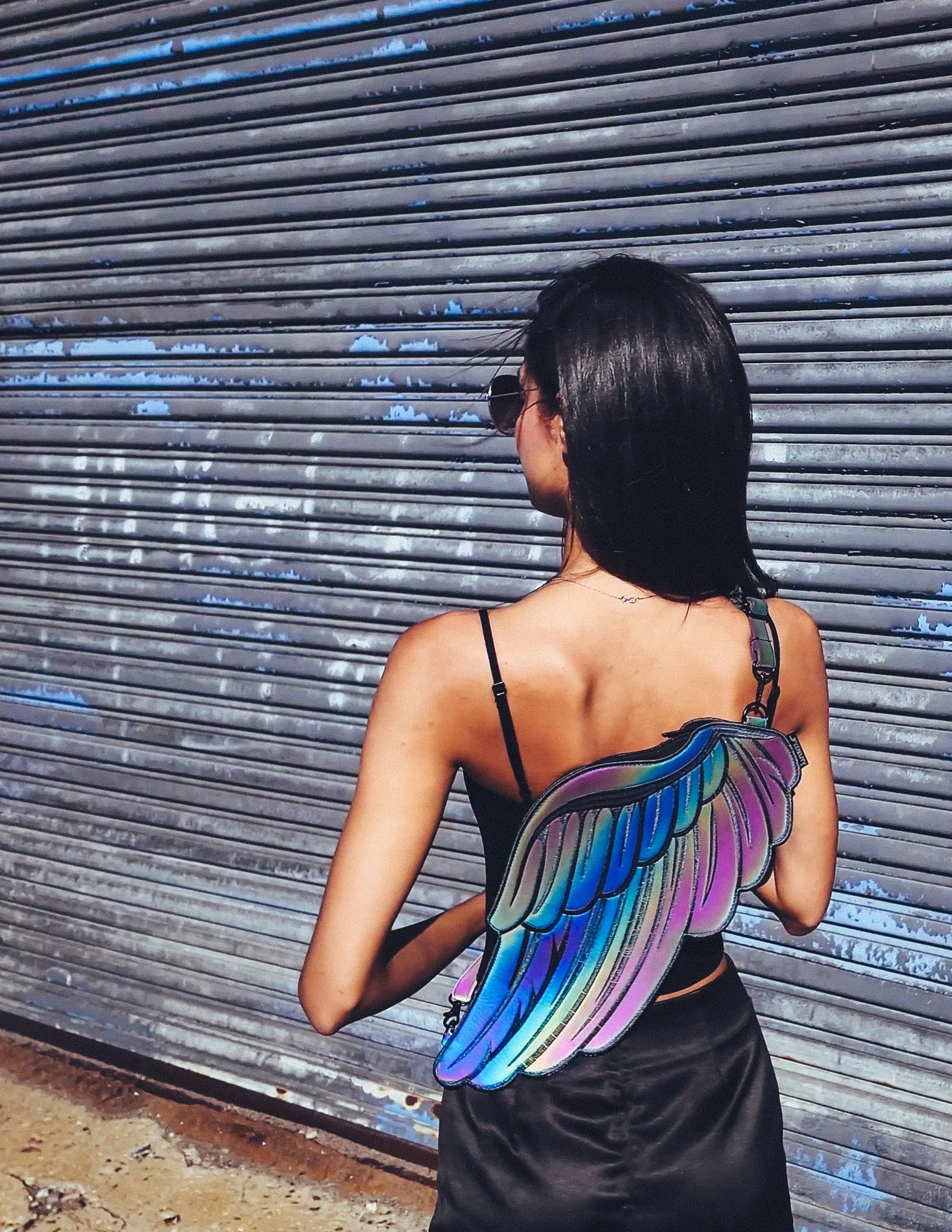 Quiver / Clutch Bag | WINGS | Reflective Rainbow