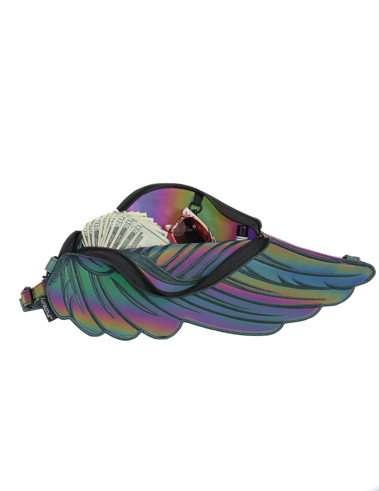 Quiver / Clutch Bag | WINGS | Reflective Rainbow