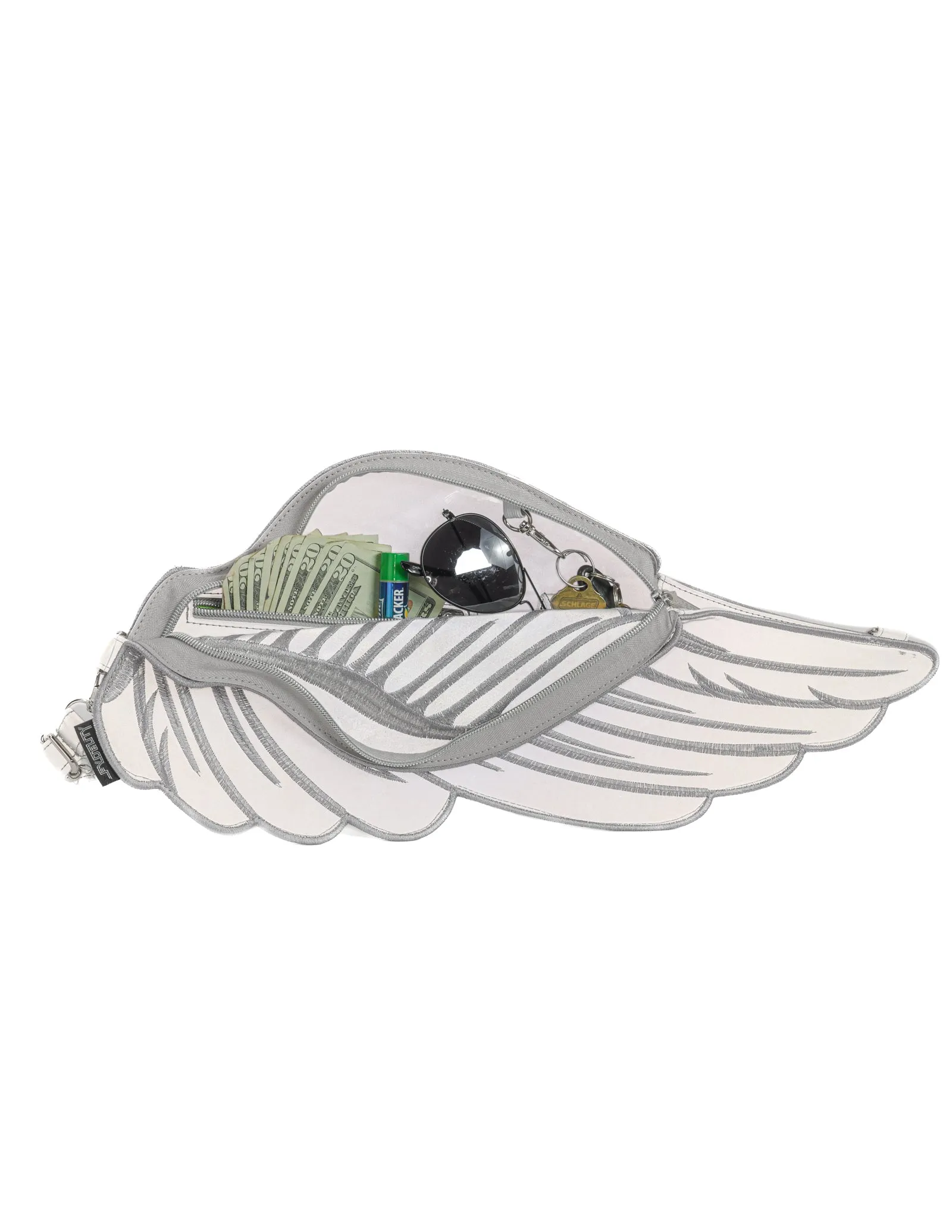 Quiver / Clutch Bag | WINGS | Reflective Silver