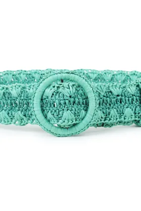 RAFFIA Belt Mint Green two tone