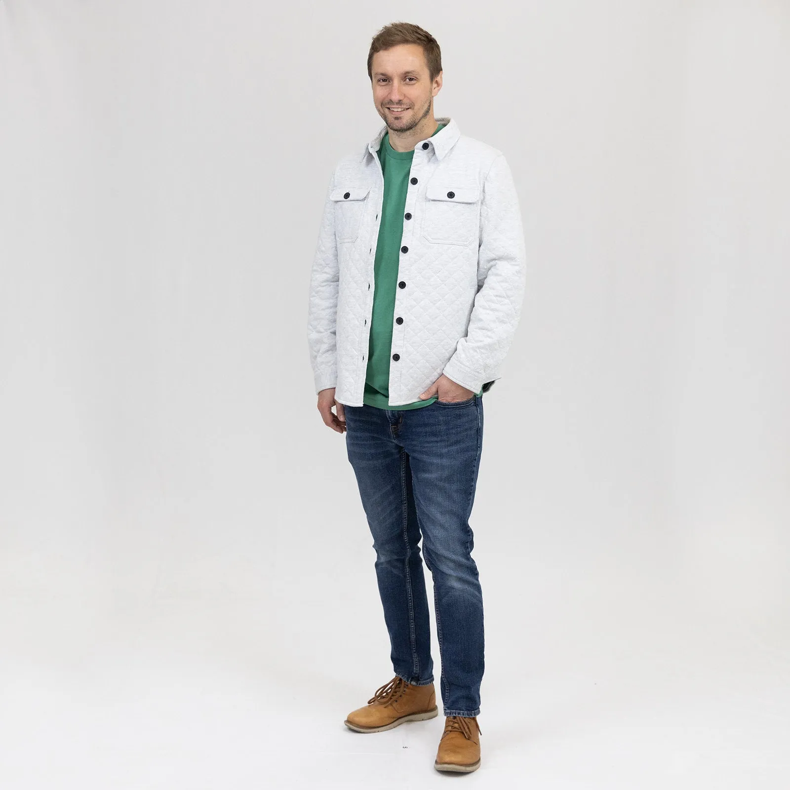 RckMnky White Quilted Jacket