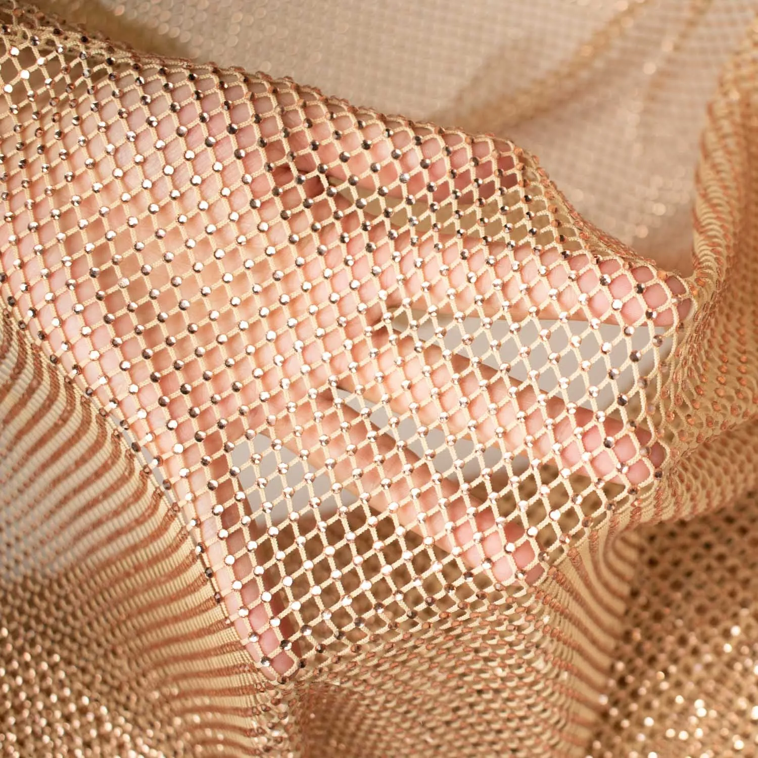 Rhinestone/Diamante Stretch Mesh