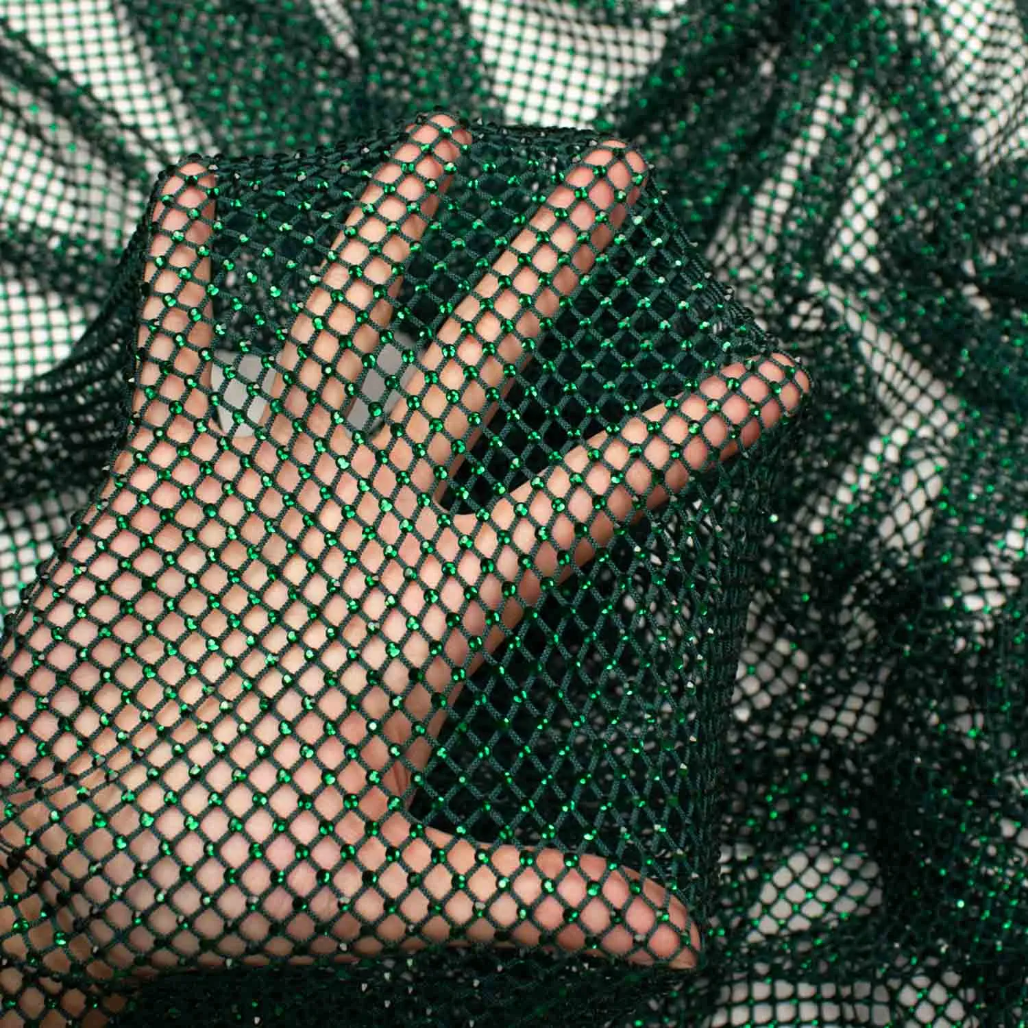 Rhinestone/Diamante Stretch Mesh