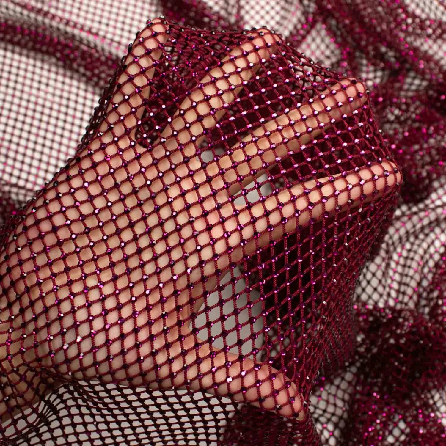 Rhinestone/Diamante Stretch Mesh