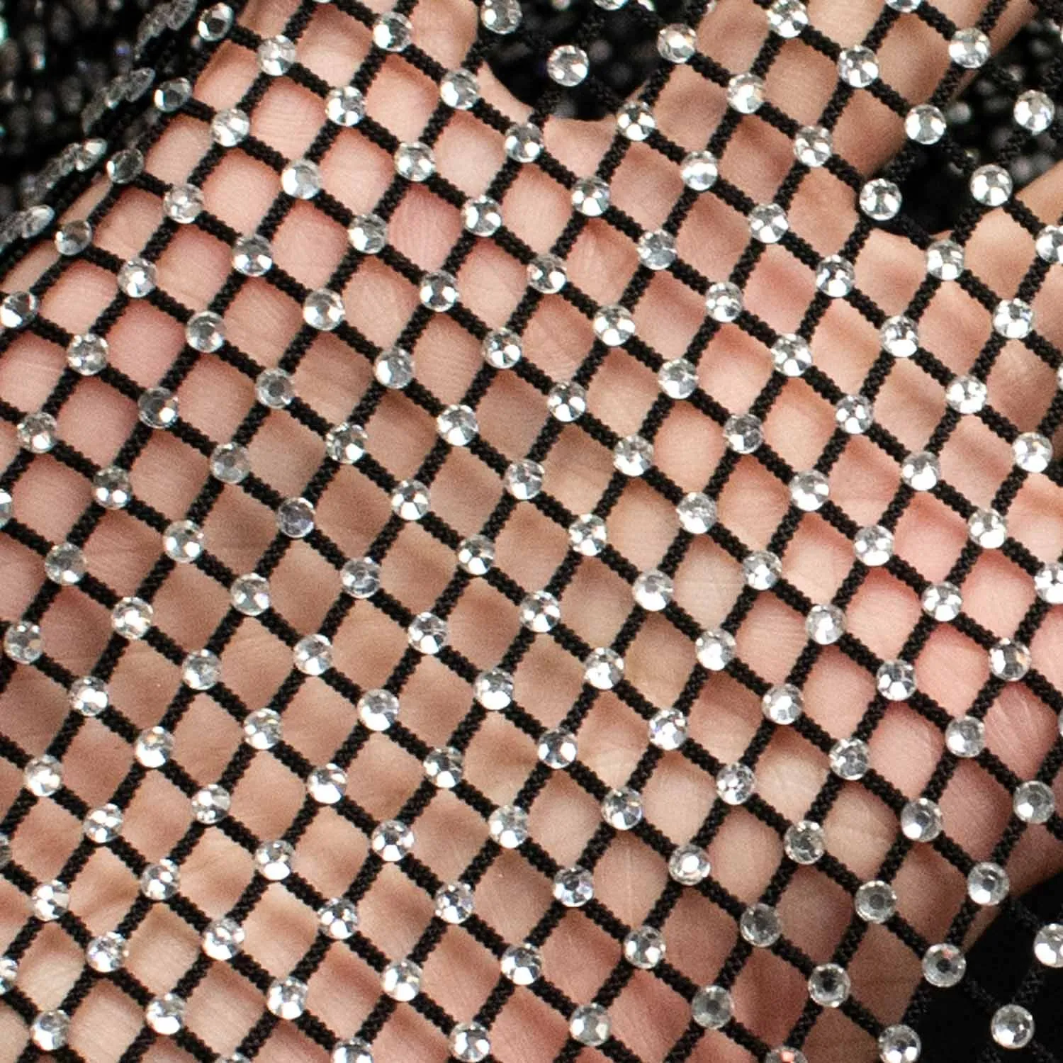 Rhinestone/Diamante Stretch Mesh