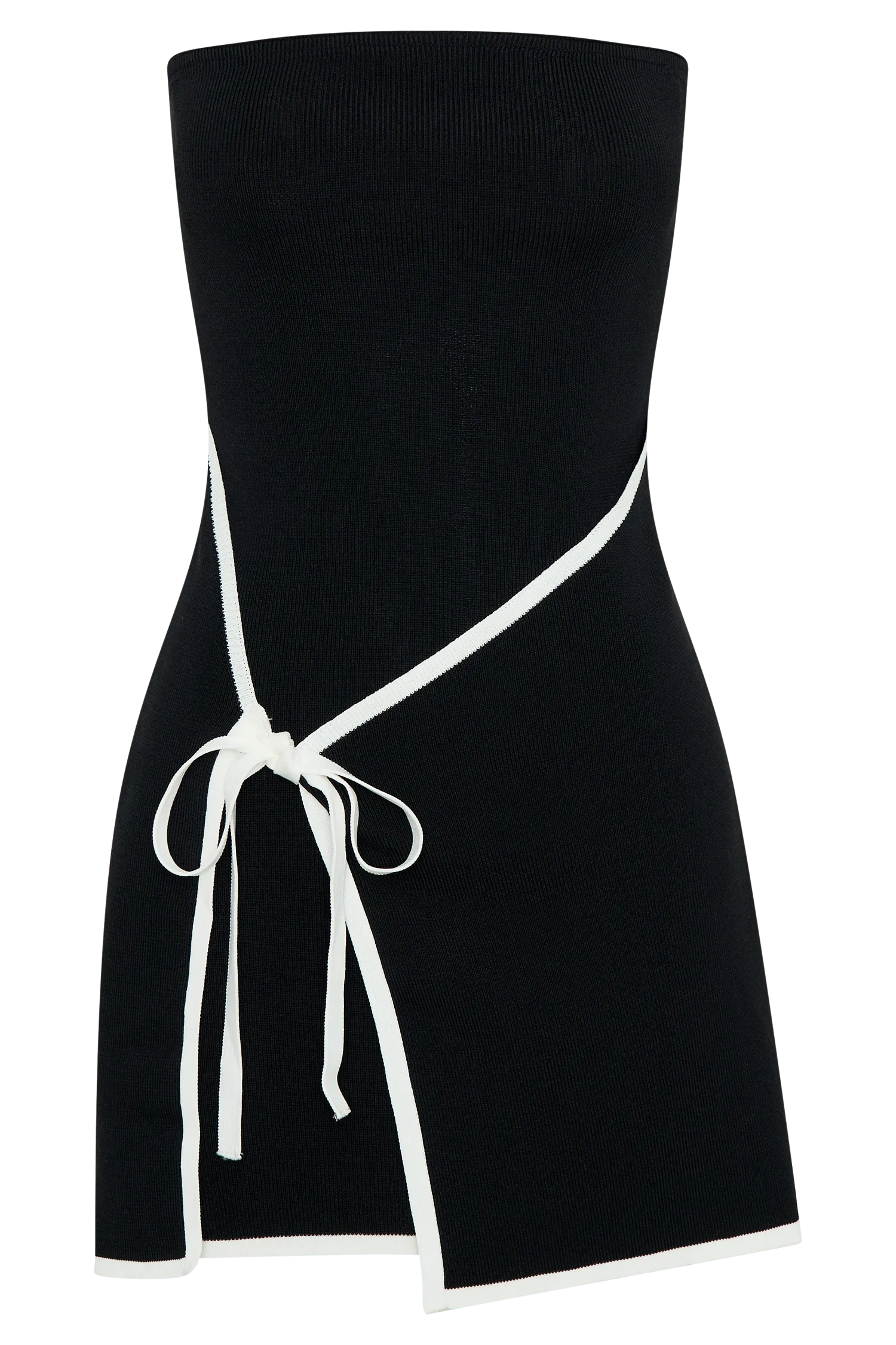 Rian Strapless Knit Mini Dress - Black