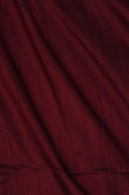 Rosewood Red Dupioni Silk Fabric