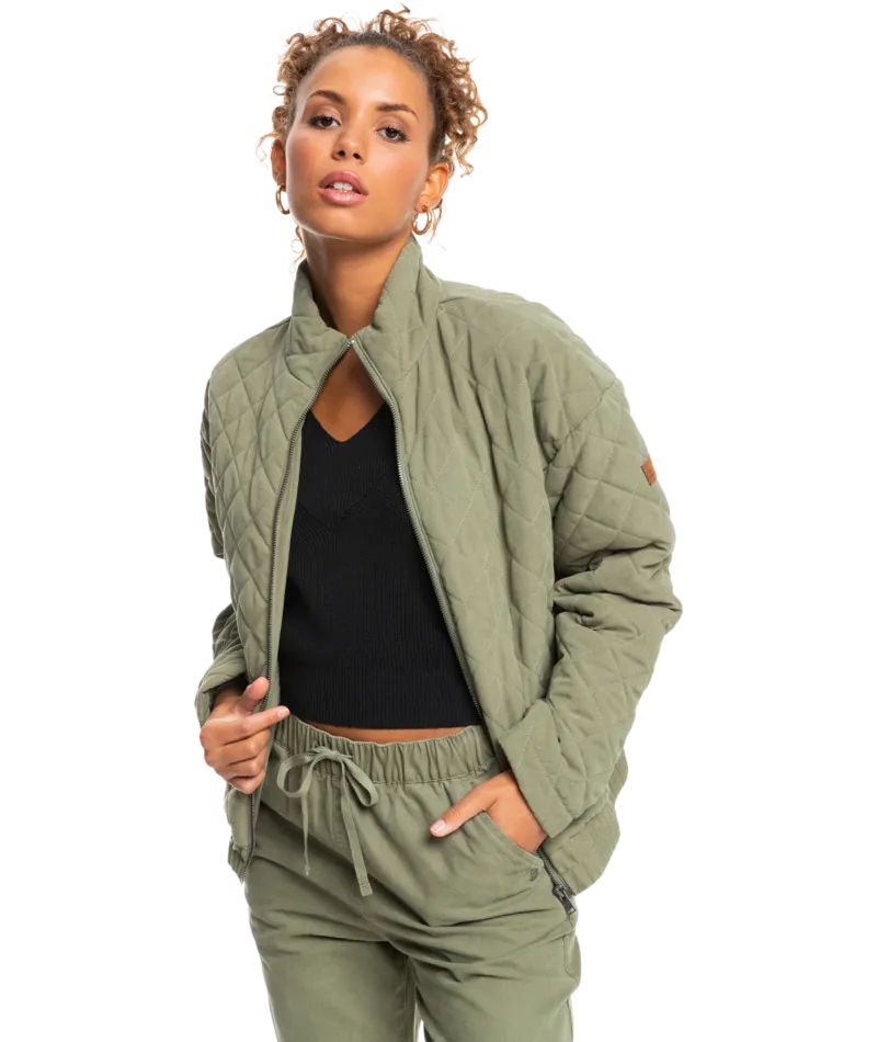 Roxy Path To Paradise Jacket-Deep Lichen Green