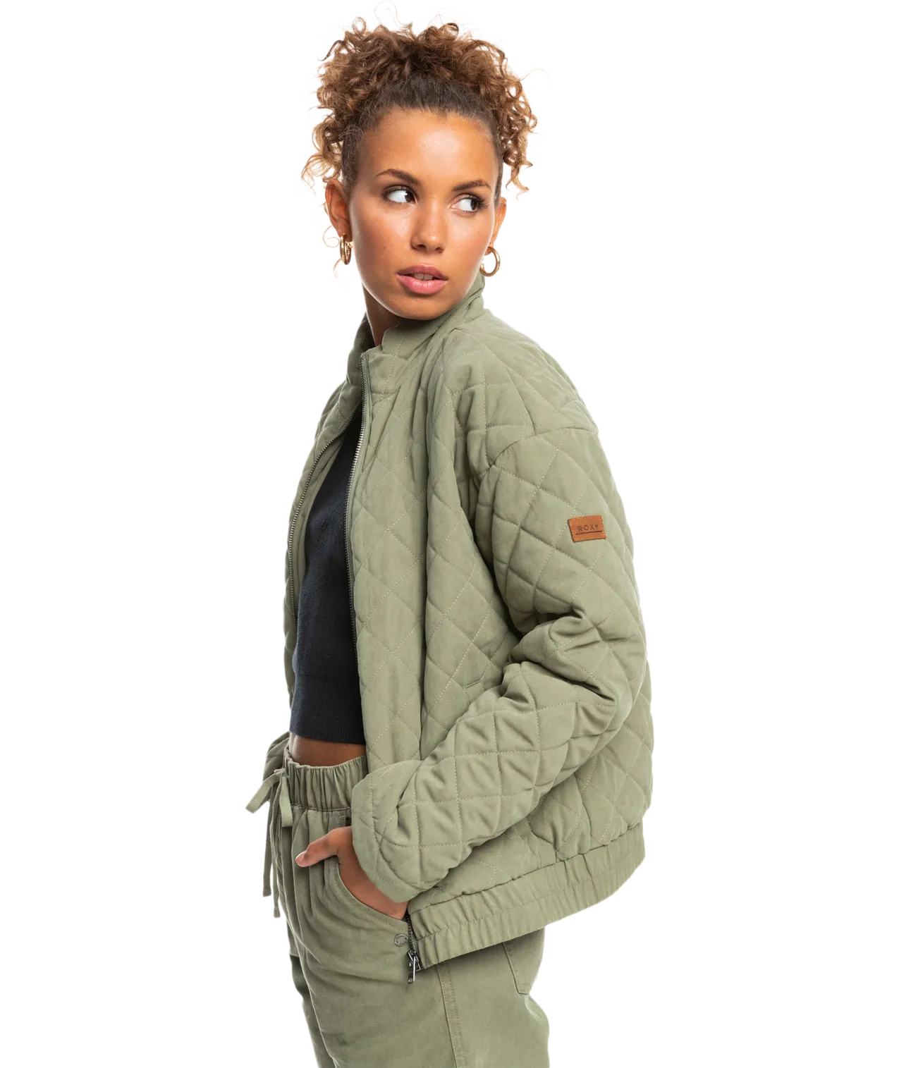 Roxy Path To Paradise Jacket-Deep Lichen Green