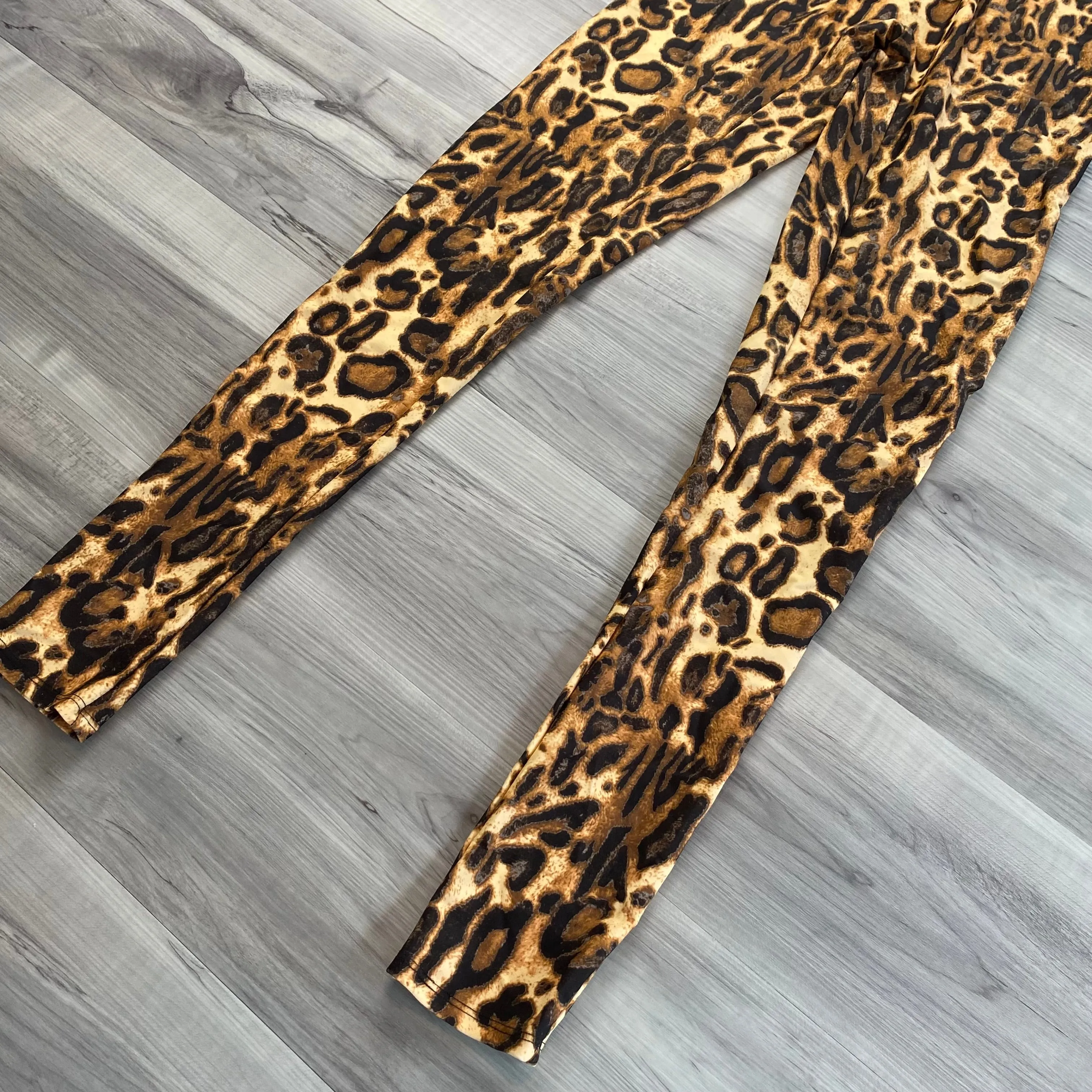 SALE - Catsuit in Leopard Animal Print Spandex