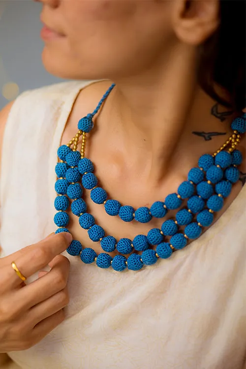 Samoolam "Cheer Neckpiece ~ Cobalt Blue  "