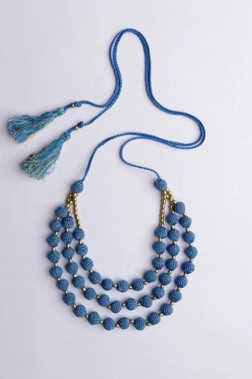 Samoolam "Cheer Neckpiece ~ Cobalt Blue  "