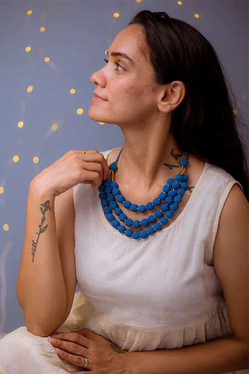 Samoolam "Cheer Neckpiece ~ Cobalt Blue  "